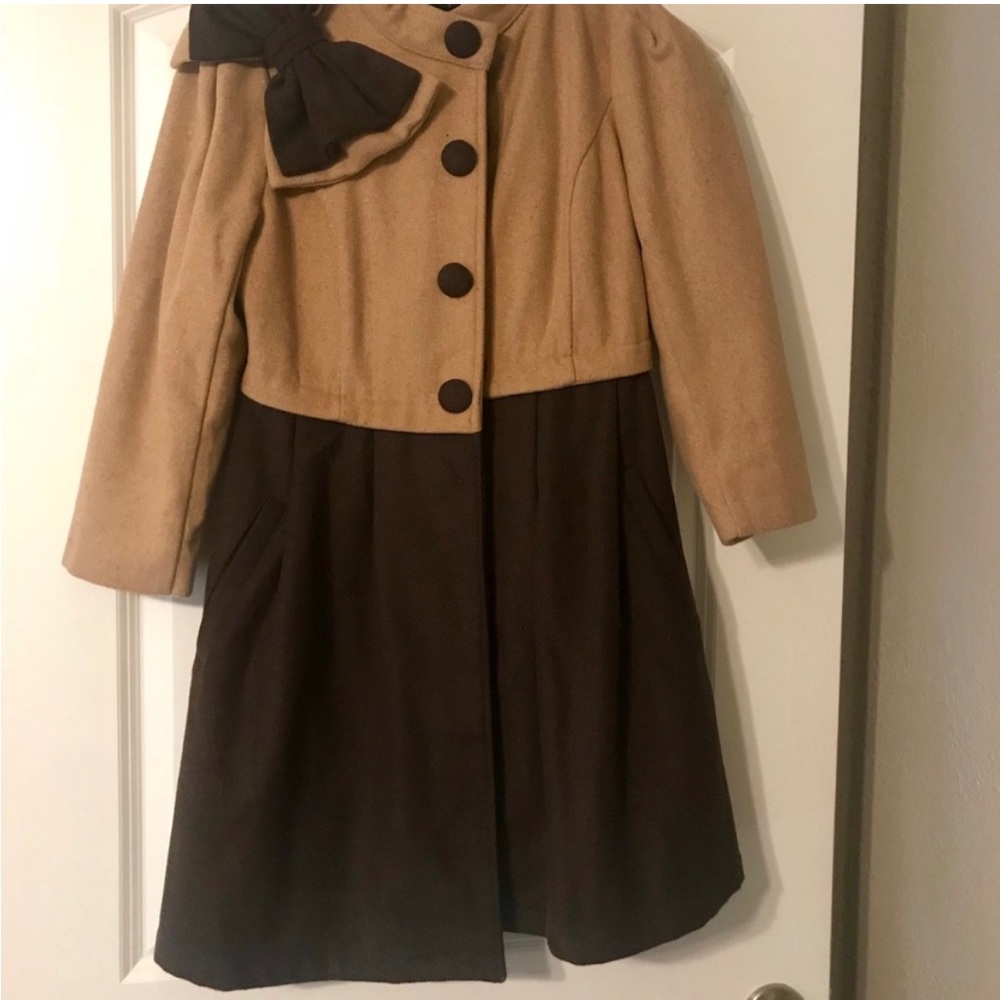 Anthropologie Ryu Brown Button jacket with bow